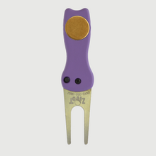 Purple Flower Switchblade Divot Repair Tool