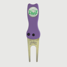 Purple Flower Switchblade Divot Repair Tool