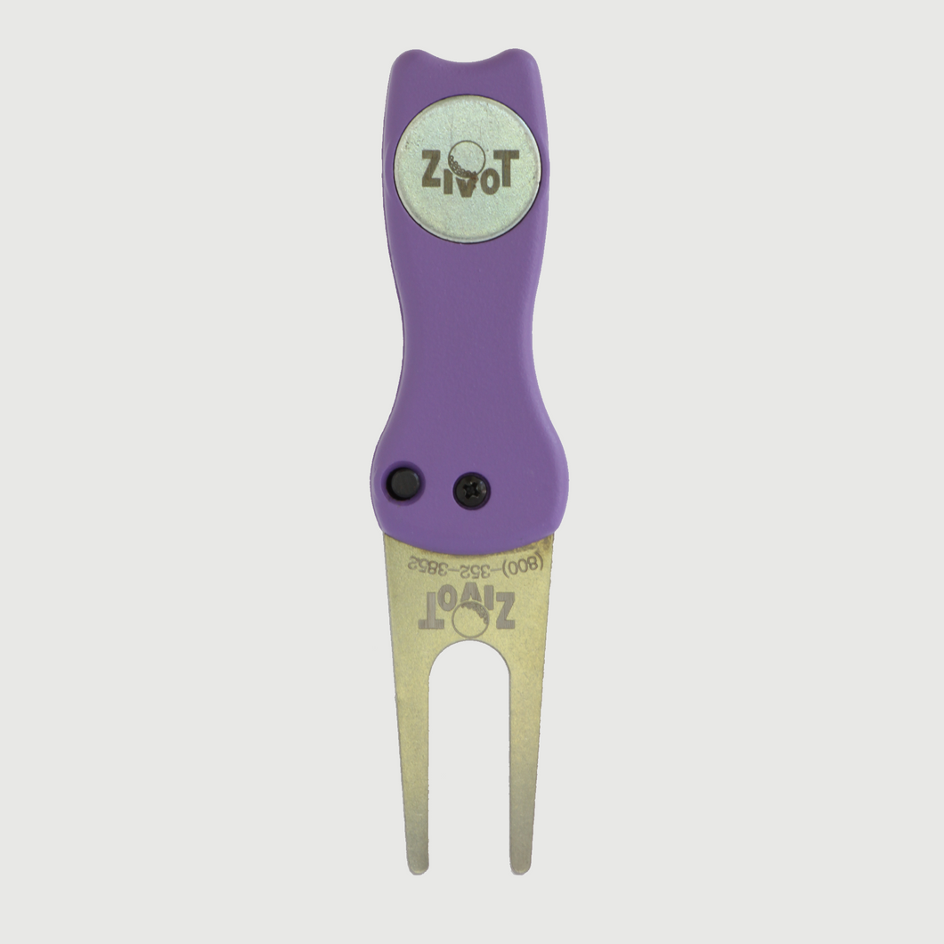 Purple Flower Switchblade Divot Repair Tool