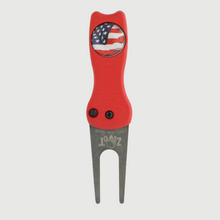 Patriot Red and Blue Switchblade Divot Repair Tool